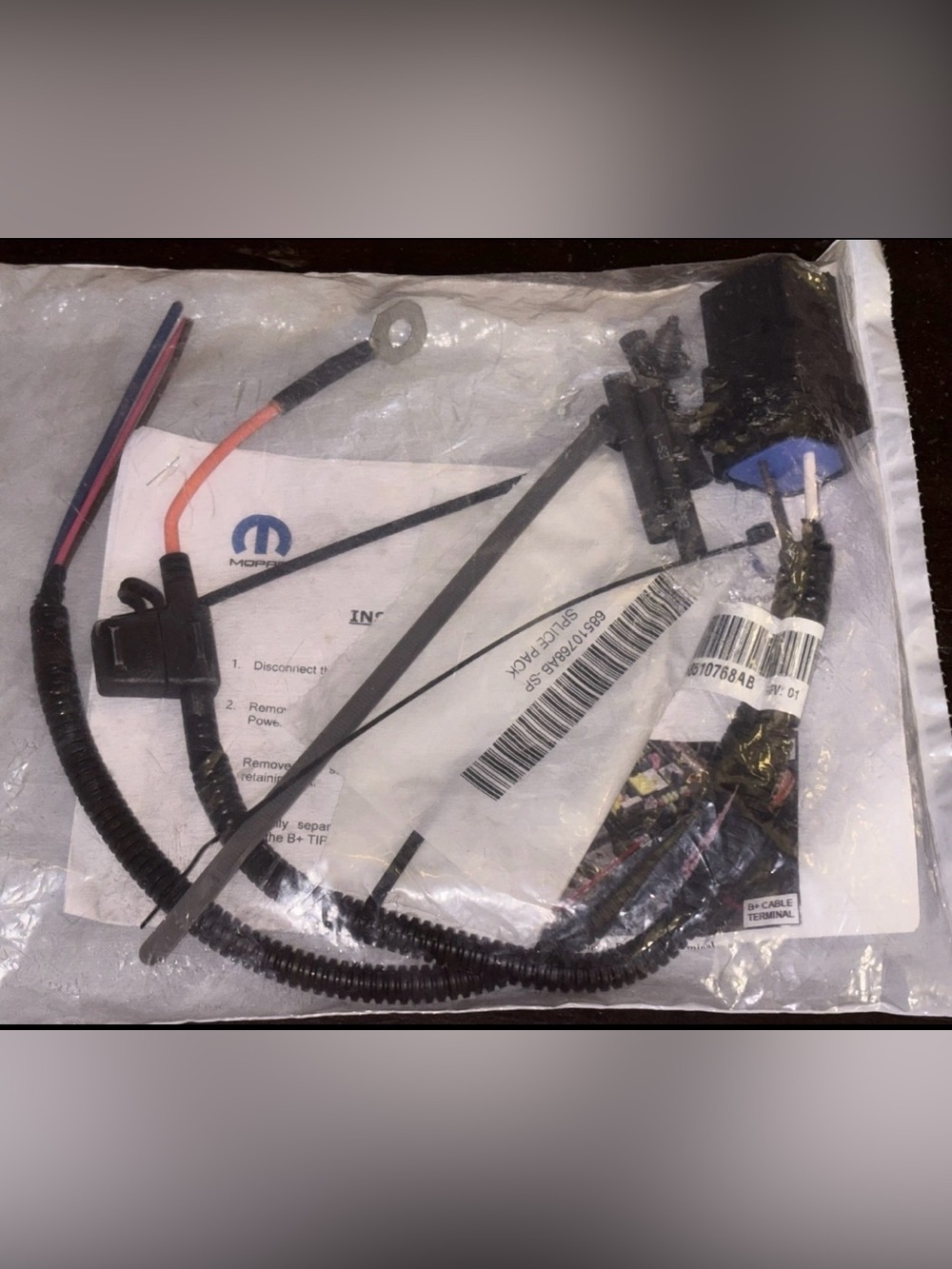 NEW Sealed Genuine OEM
MoPaR Parts • #68510768AB • Wiring Kit, Fuel Pump Relay